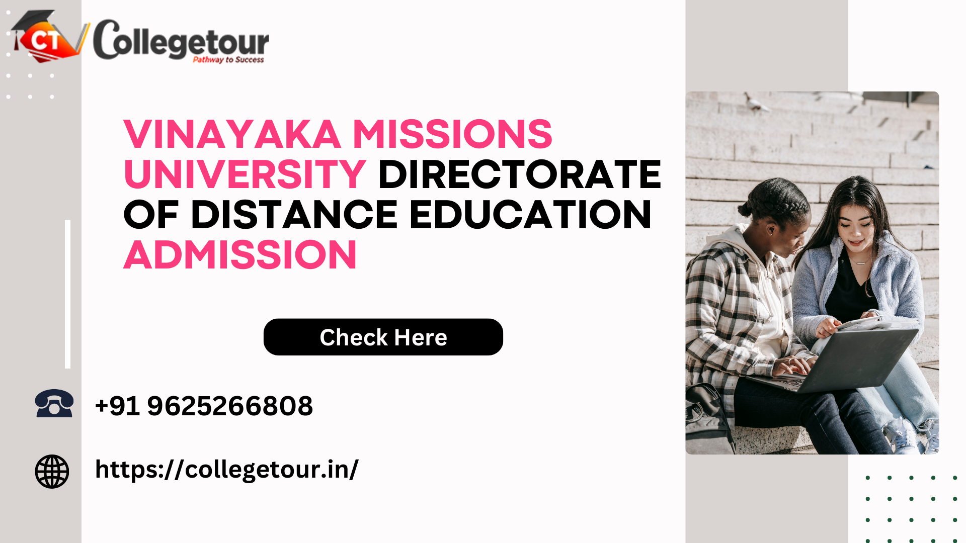 Vinayaka Missions University Directorate Of Distance Education Admission